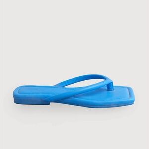 Oak + fort cobalt blue  padded square toe sandal - size 8